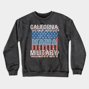 California Valor & Spirit: Retro-Inspired Military Hoodie with American Essence Crewneck Sweatshirt